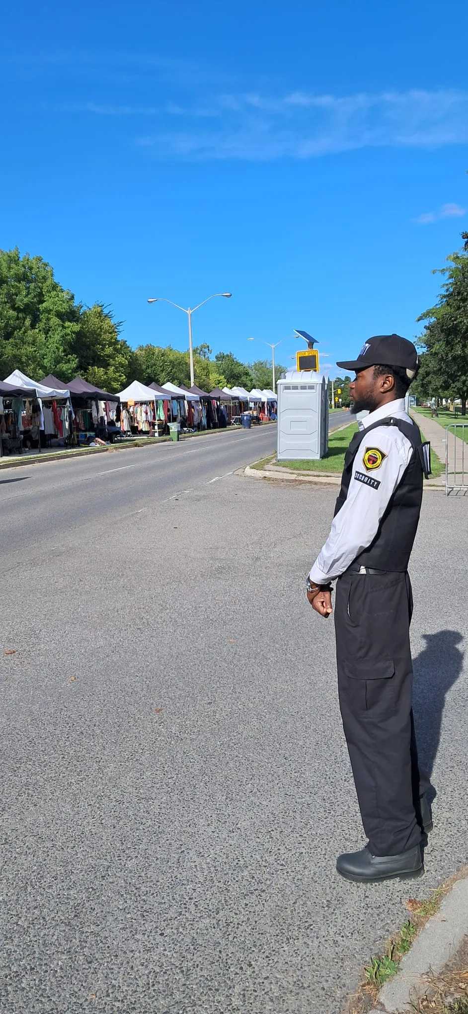 Aurora security officer on duty